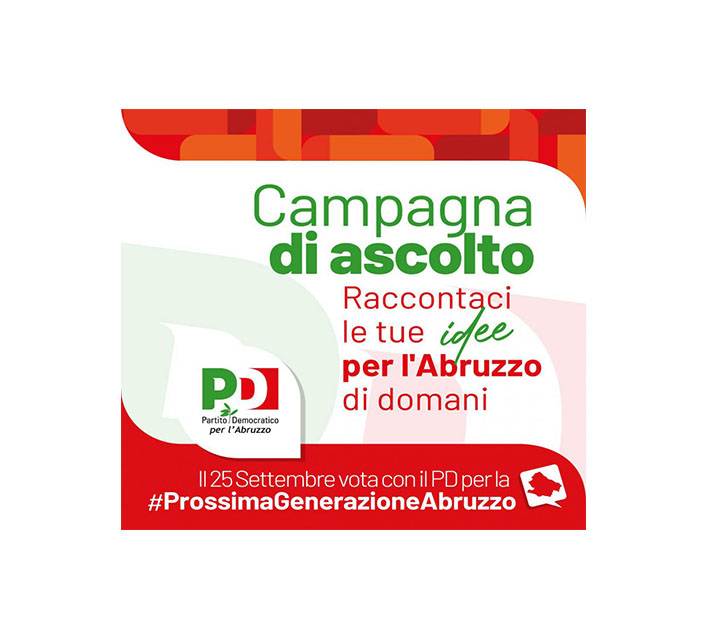 Come immagini l’Abruzzo tra 10 anni? Parte la campagna del PD regionale